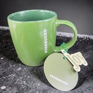 Starbucks Coffee Dark Green Coffee Mug Cup Mermaid Siren With‎ Joy Tags Mug Cup